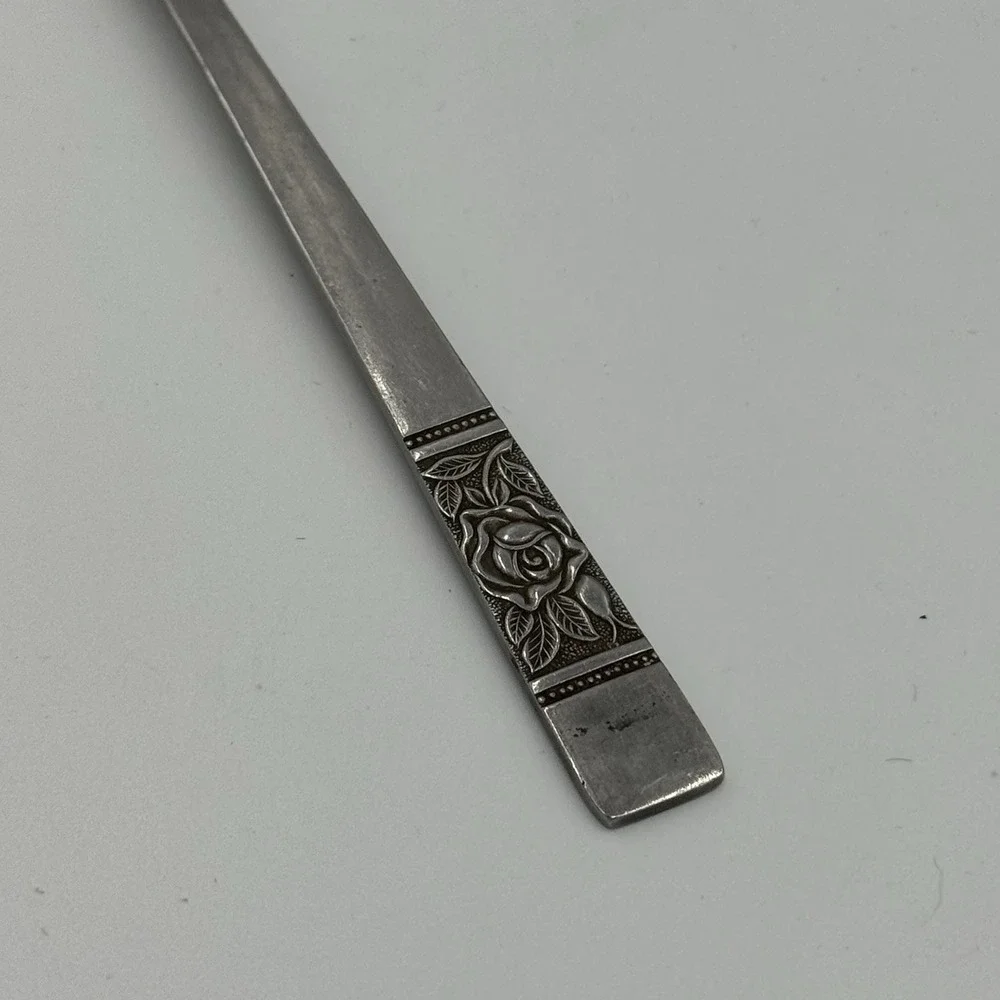 National Stainless Laureen Black Rose 70's Place Fork Flatware Replacement‎